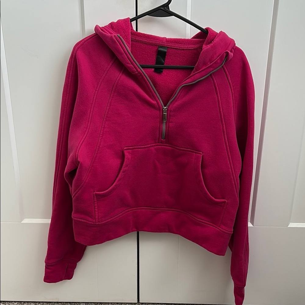 Women's Pink Half-Zip Hoodie